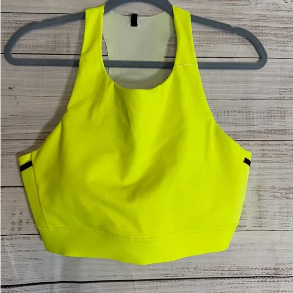 Brooks Drive 3 Pocket Run Bra – Nightlife Yellow | Size 40 C/D