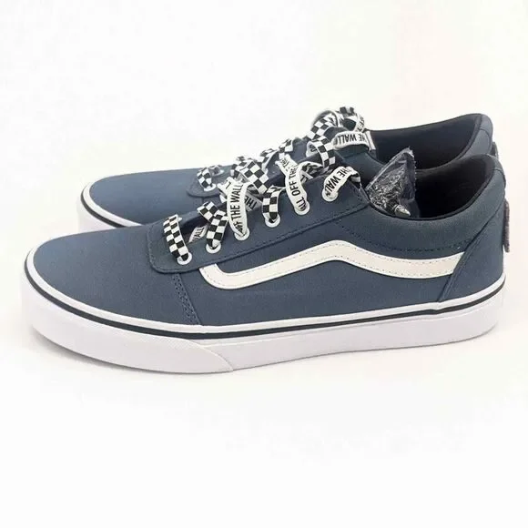 Vans Off the Wall Ward Skate Shoes Sneakers Blue Denim Size Youth 6