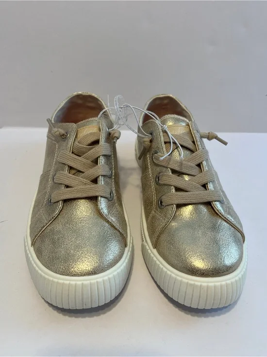 Blowfish Malibu Gold Metallic Kids Sneakers - Casual Lace-Up Shoes size 4M New