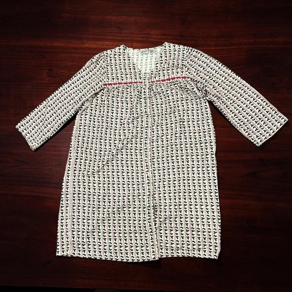 Fashion Bug Vintage Flannel Nightgown 18/20W Cotton Holly Berry Button Front