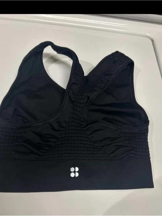 Sweaty Betty Black Seamless Racerback Sports Bra