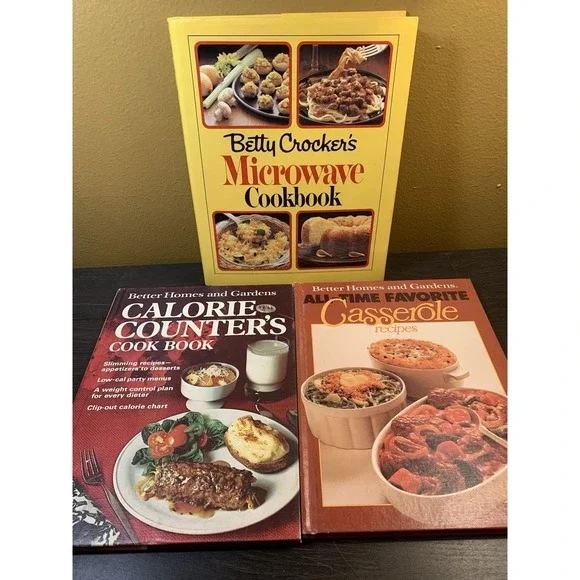 Vintage Cookbook Lot Better Homes and Gardens Betty Crocker Casserole Microwave