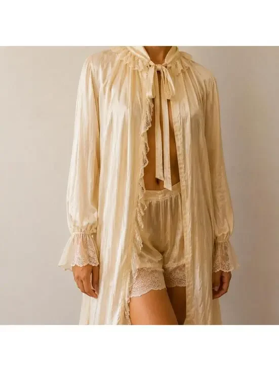 Antique silk dressing gown
