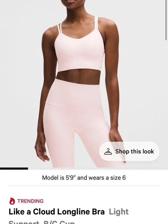 lululemon athletica like a cloud bra (size 10)