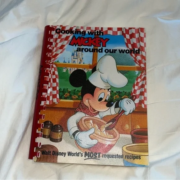 Vintage cooking with Mickey Mouse around the world Disney World recipes cookbook