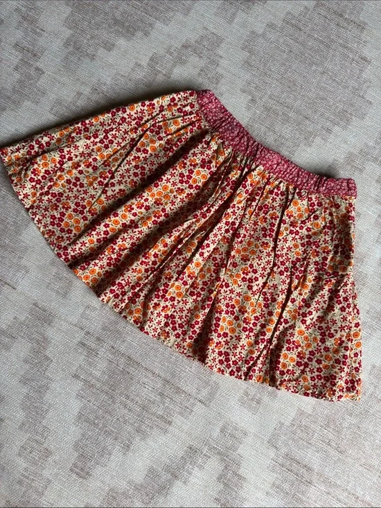 GAP Kids Floral Circle Skirt - Pink, Orange & Cream size 4