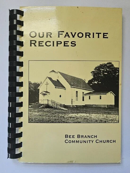 Vintage 1972 Favorite Recipes Bee Branch church Cookbook Illinois granny cottage