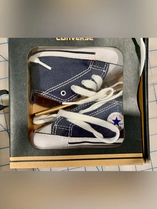Converse Kids Navy and White High-Top Sneakers