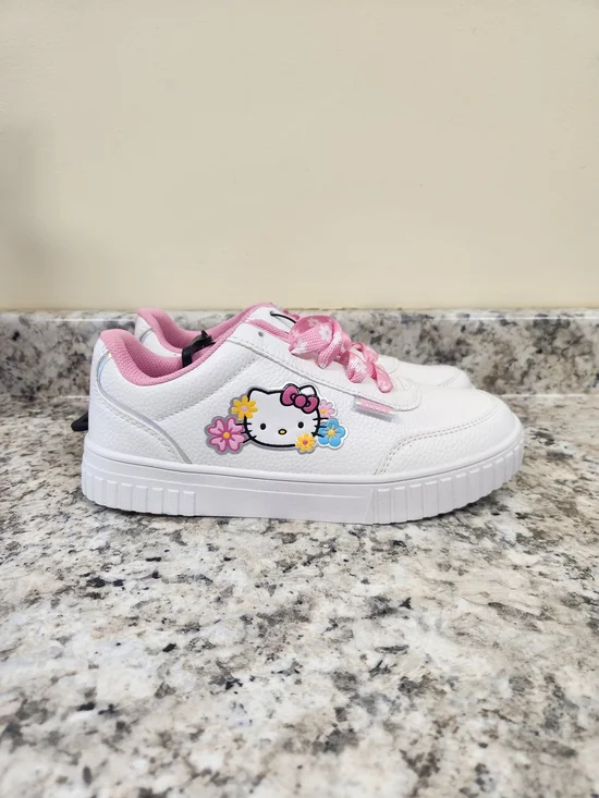 NWT Hello Kitty White Sneakers with Pink Trim
