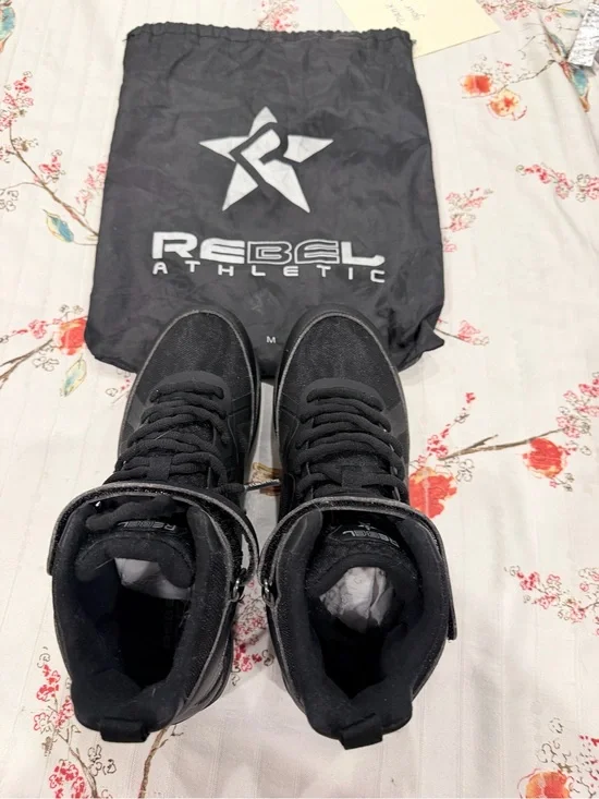 Rebel Athletic Black High Top Cheer Shoes Women’s 7.5 EU 38.5 | Never Worn