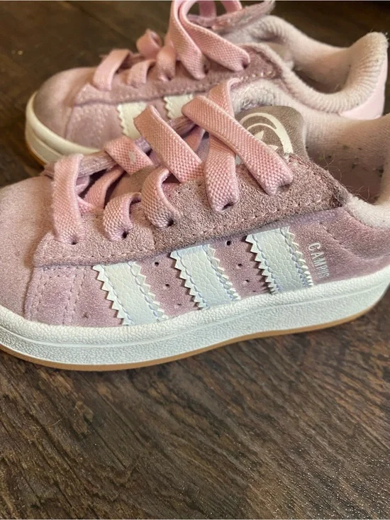 Kids Pink Suede adidas Sneakers - Campus