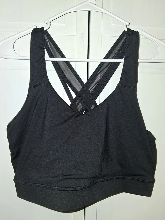 Avia Black Crisscross Back Sports Bra