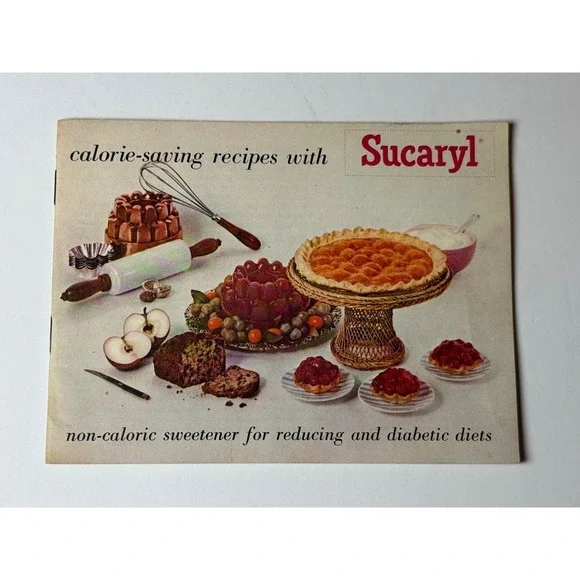 Vintage Sucaryl Calorie‎ Saving Recipes Booklet Raymond Loewy Design 1958 MCM