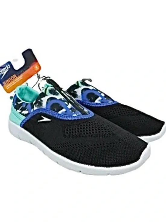 🆕-Speedo Junior Aqua-skimmer Water Shoes - Black Size: Fits Kids Shoe 13-1