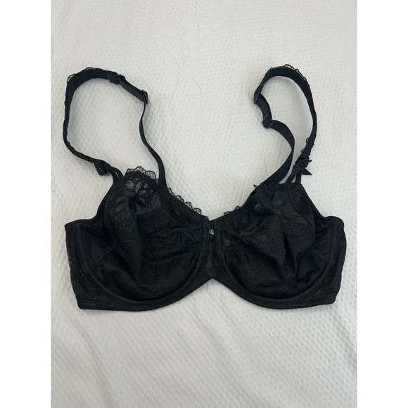 Rosa Faia by Anita Black‎ Lace Underwire Bra Floral Embroidered 34C 5614