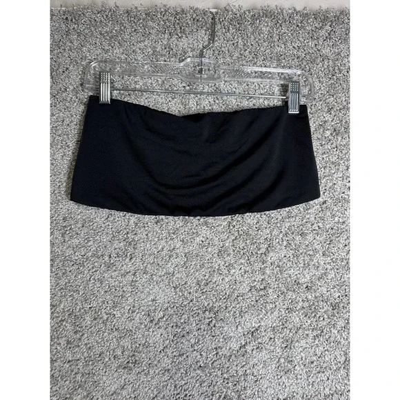 SPANX Black Bandeau Bra Top Womens Large‎ Strapless Silicone Grip No Pads