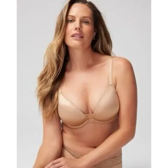 ✨Soma STUNNING Push-Up Plunge Tan Sz 34D Bra✨