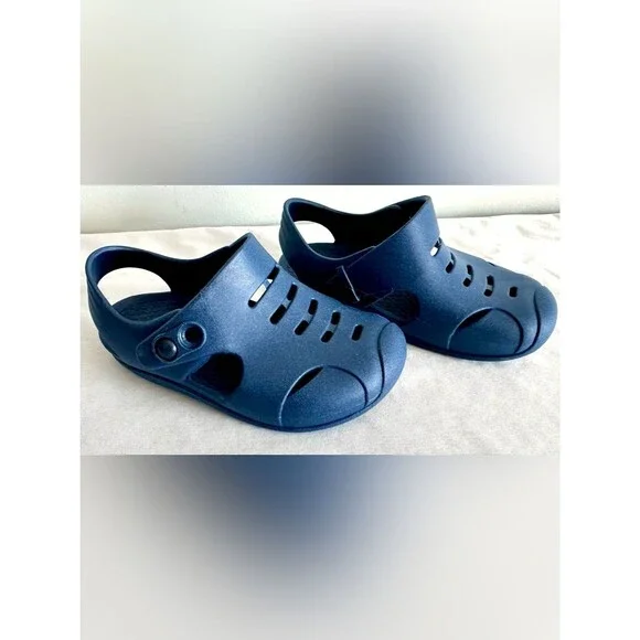 Okabashi Toddler Sandals Size 7 Navy Blue Comfort Clogs Slip-On Water Shoes USA