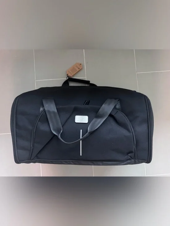 Black Duffel Bag - Classic Travel Carry garment bag