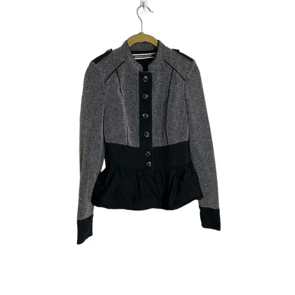 Anthropologie Daughters of the Liberation Black Gray Military Jacket 2