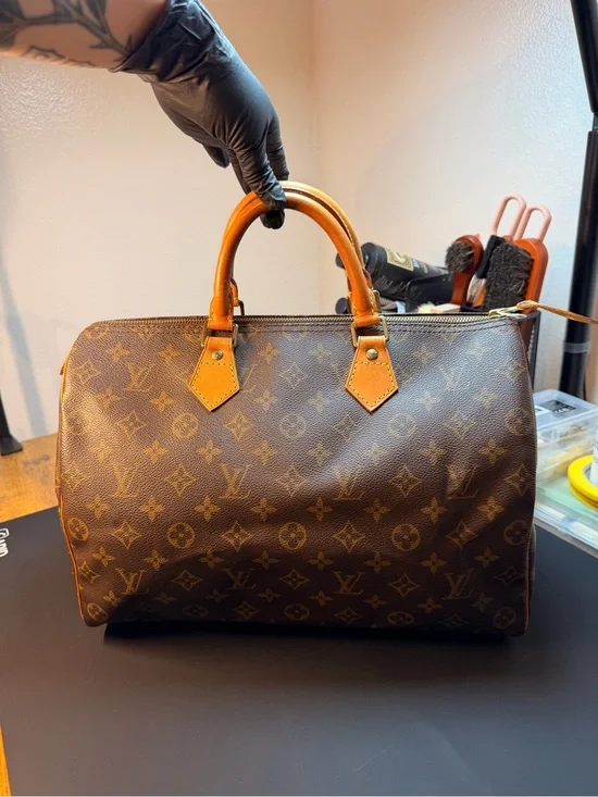 Louis Vuitton Brown Monogram Speedy 35 1994