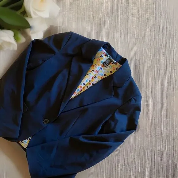 Ladies Pierre Cardin Blazer One‎ Button Navy Size 12