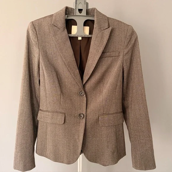 Banana Republic Gray/Brown Blazer Jacket