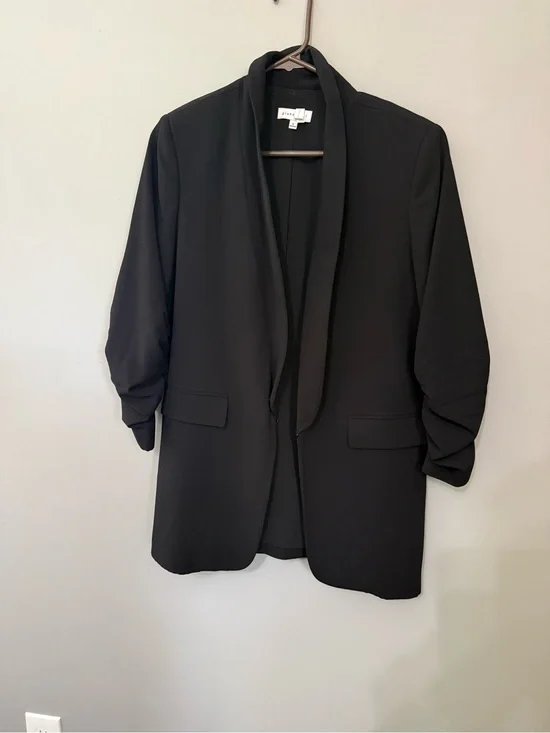 Gianni Bini Black Open-Front Blazer