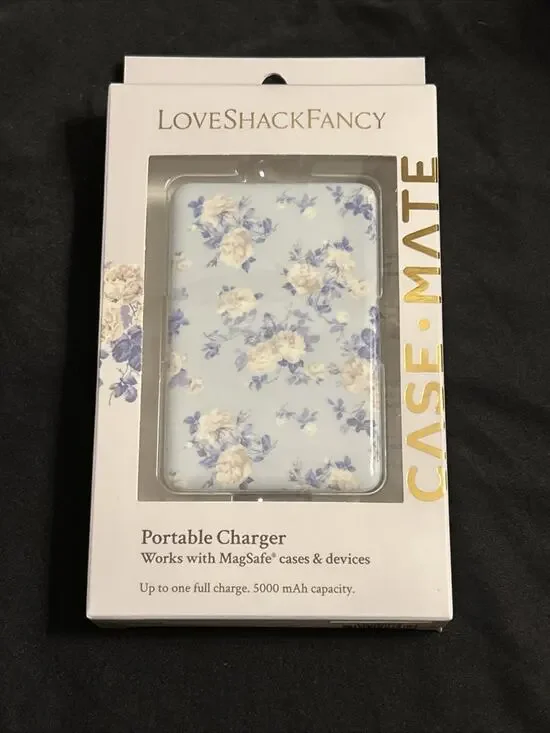 Love Shack Fancy Target Exclusive Power Bank Portable Charger Blue/White Floral