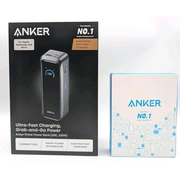 Brand New ANKER Prime Power Bank 20K 220W & Nano Travel 5 In 1 Charger 20W