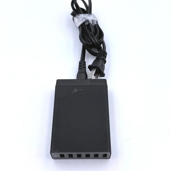 Anker PowerPort 6 USB Wall Charger A2123 60W 6-Port Desktop Charging Hub Black
