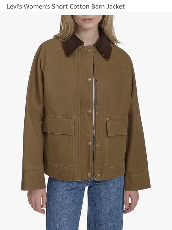 Levi's Women's Barn Utility Jacket in Brown with Corduroy Collar