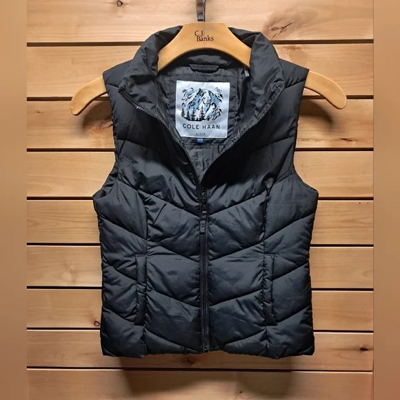 Cole Haan Charcoal Quilted Vest Size XS
