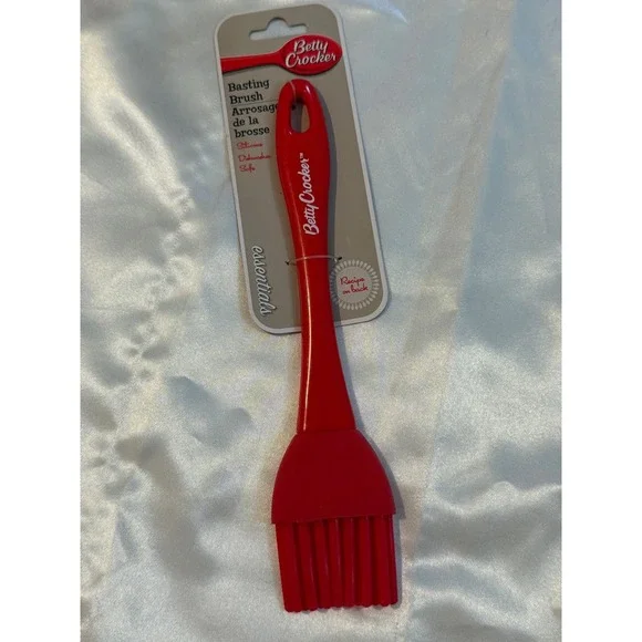 Betty Crocker Red Silicone Basting Brush Essentials Dishwasher Safe New