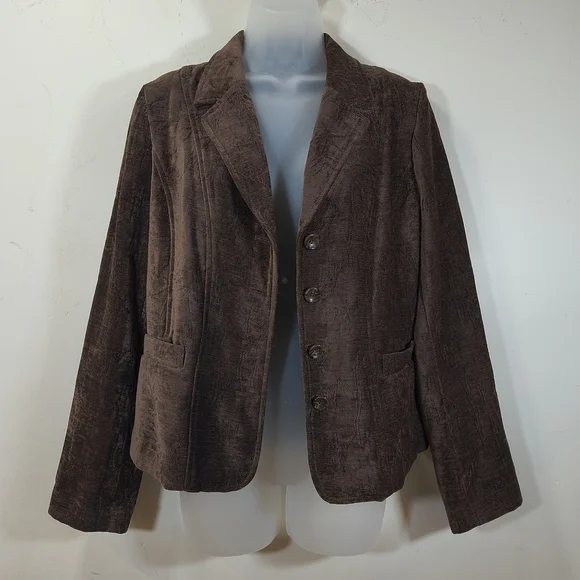Croft And Barrow Women's Brown Blazer Jacket , Size 10