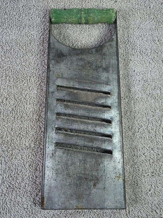 Vintage Metal Simplex Hand Held Flat Kitchen Slicer And Shredder
