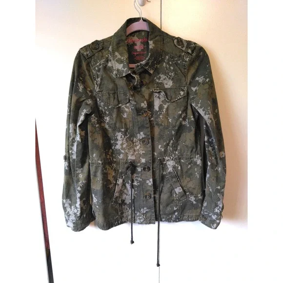 Aeropostale Women's Lightweight Camo Jacket Size M Gorpcore Camping Utility