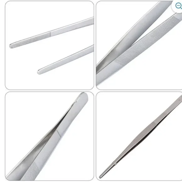 STAINLESS STEEL FOOD TWEEZERS