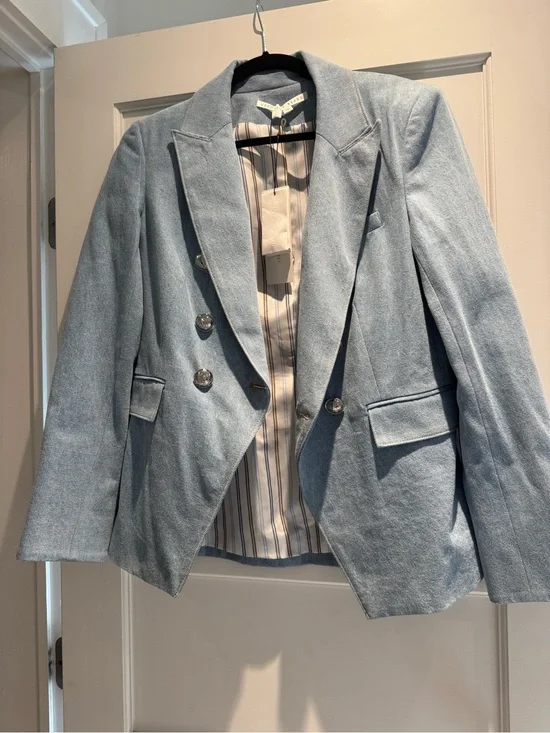 Veronica Beard Denim Double-Breasted Blazer (never worn)
