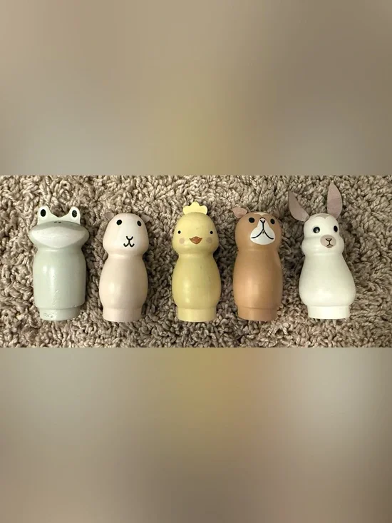 Hearth & Hand with Magnolia Wooden Animal Peg Toy Set - 5/6 pieces