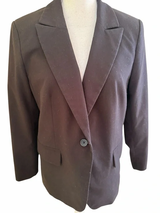 Banana Republic Classic Black Single Button Blazer 12P