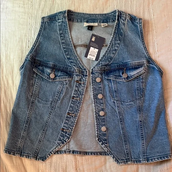 NWT denim vest