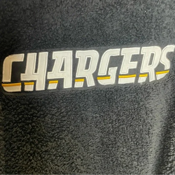 NFL Pro Line LA Chargers Black Fleece Full Zip Hooded Jacket