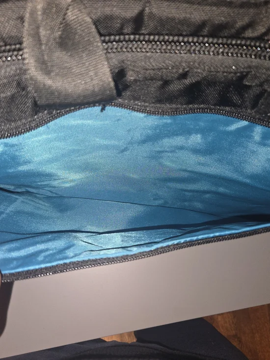Skooba Black Laptop Messenger Bag with Blue Accents Like New