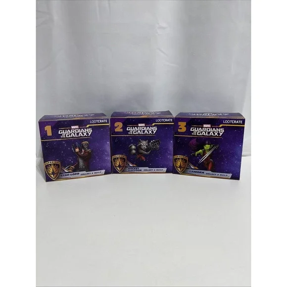 Loot Crate Marvel Guardians Of The Galaxy Star-Lord Rocket Raccoon‎ Gamora