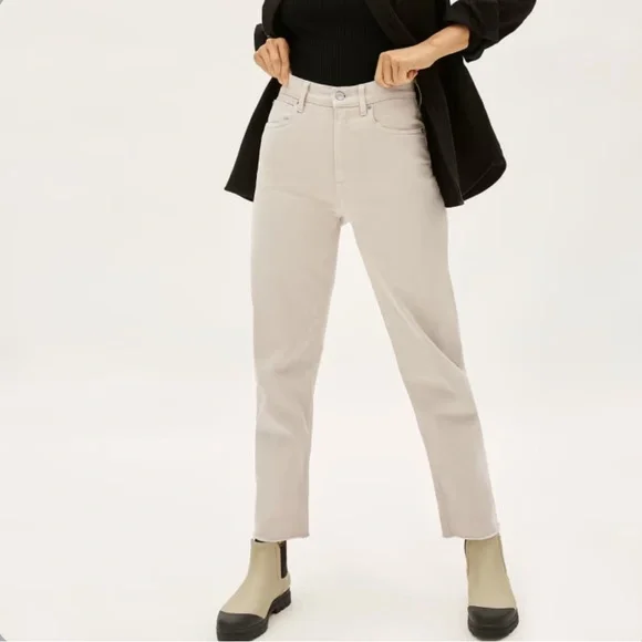 Everlane Way-High Jean in flax