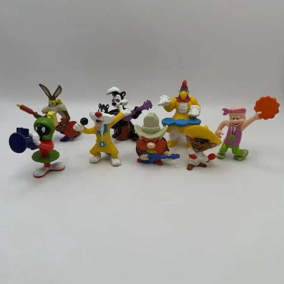 Collection Of Eight Vintage Looney Tunes Pepsi Rock Figures Sonrics Mexico
