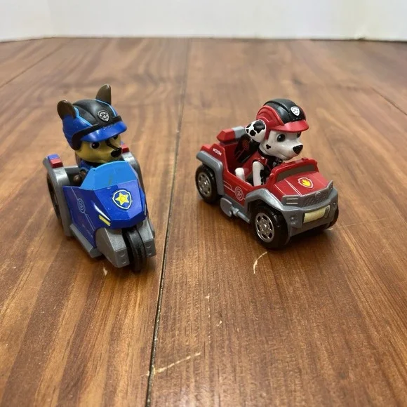 PAW Patrol Chase Motorcycle Marshall Fire ATV Figure Vehicle Toy Lot