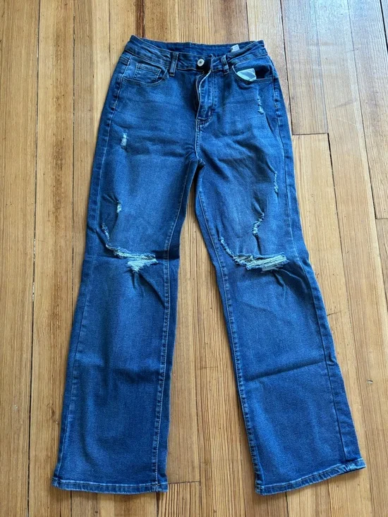 Classic Women's Distressed Blue Jeans