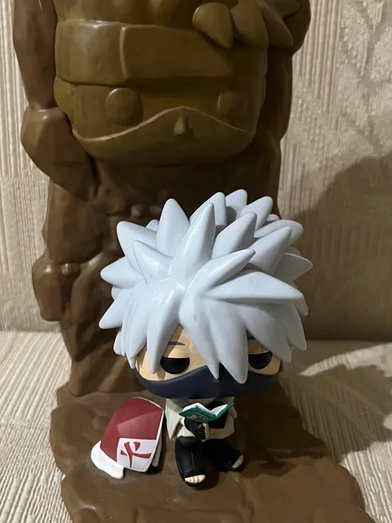 Gently Used Anime Figure with White Hair and Mask